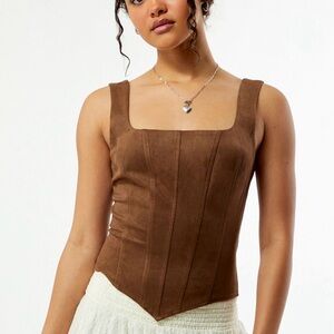 NWT Suede Corset Top